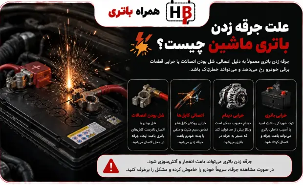 علت جرقه زدن باتری ماشین